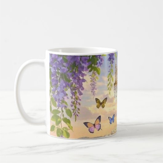 Mug Scène rêvée et douce d'une somptueuse, Florale (Gauche)
