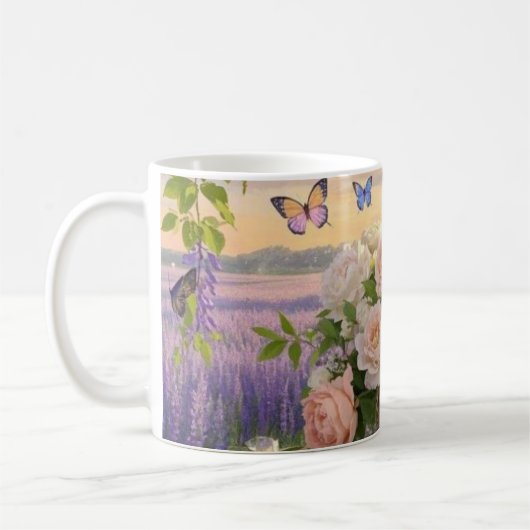 Mug Scène rêvée et douce d'une somptueuse, Florale (Gauche)