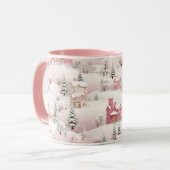 Mug Scène rose de Noël (Devant gauche)