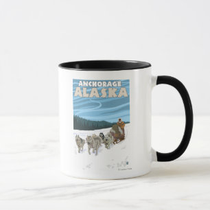 Mug Scène Sledding de chien - Anchorage, Alaska