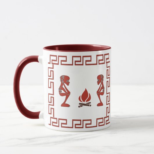 Mug Scène tribale africaine Abstraite (Gauche)