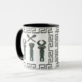 Mug Scène tribale africaine Abstraite (Devant gauche)