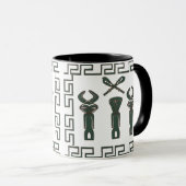 Mug Scène tribale africaine Abstraite (Devant droit)