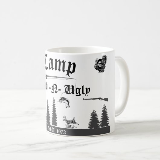 Mug Scènes de bois Nom du camp (Devant droit)
