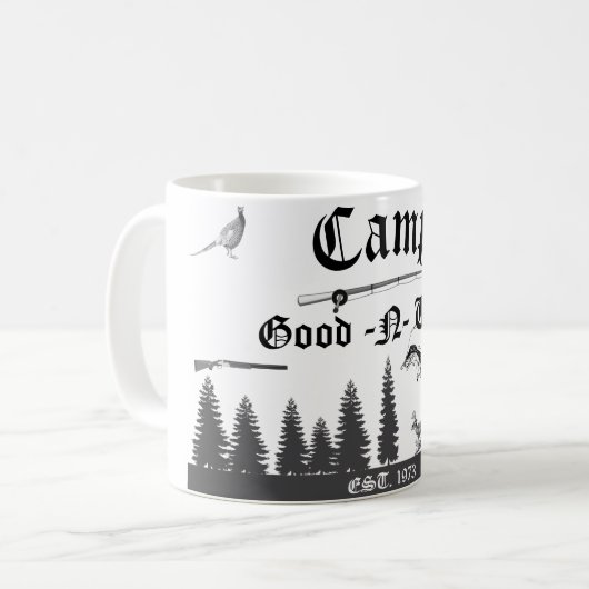 Mug Scènes de bois Nom du camp (Devant gauche)