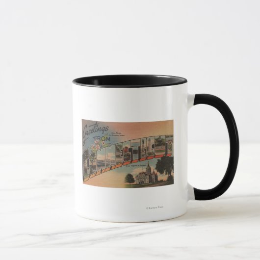 Mug Scènes de grandes lettres ConnecticutConnecticut (Droite)