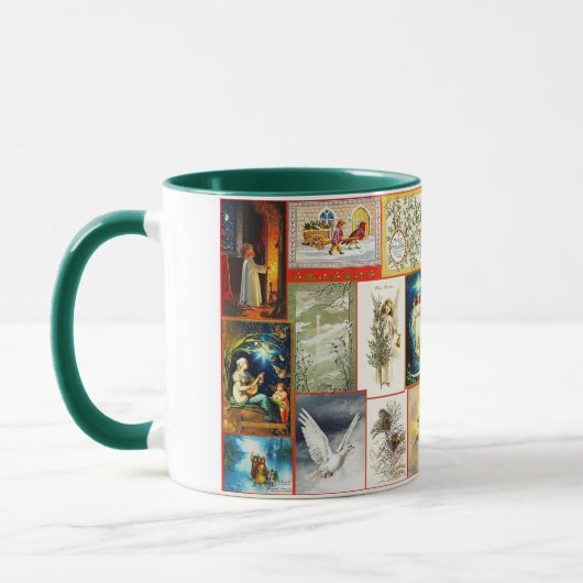 Mug Scènes de Noël et Collage de thèmes (Gauche)