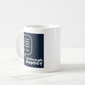 Mug Sceptiques d'Edimbourg - citation de Hume (Devant gauche)