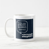 Mug Sceptiques d'Edimbourg - citation de Hume (Gauche)