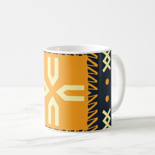 Mug Schawl Design : Carré indien Batik. (Devant droit)