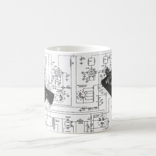 Mug Schéma de clé radio du code Morse (Centre)