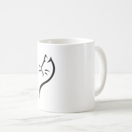 Mug Schéma de la silhouette du chat (Devant droit)