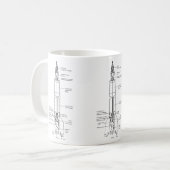 Mug Schéma de l'ogive allemande V2 (Devant gauche)