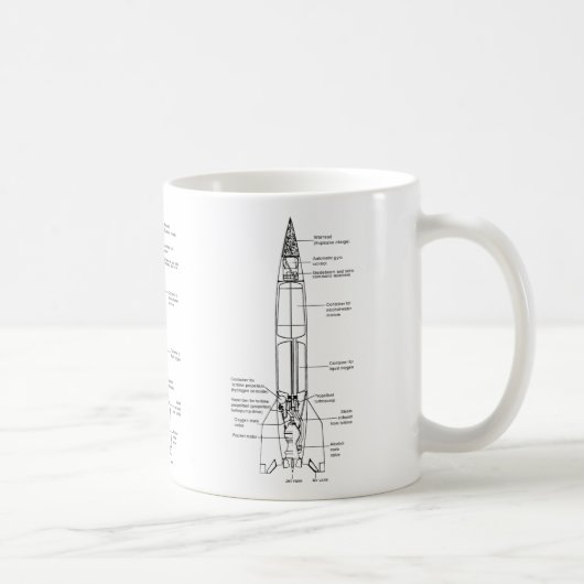 Mug Schéma de l'ogive allemande V2 (Droite)