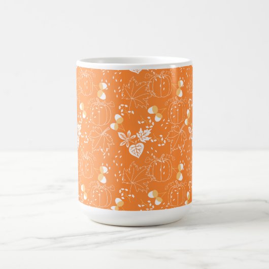 Mug Schéma de potiron et de potiron d'automne (Centre)