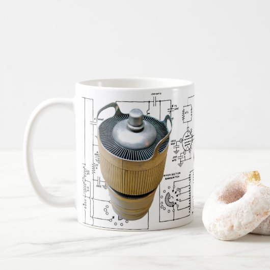 Mug Schéma du tube de transmission en céramique (Avec donut)