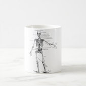 Mug Schéma vintage de médecin squelette anatomie médic (Centre)