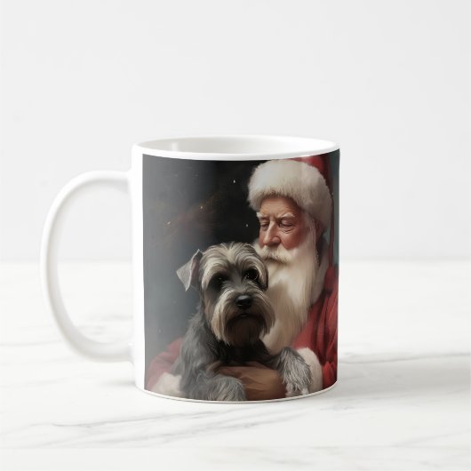 Mug Schnauzer avec Noël Festif du Père Noël (Gauche)