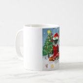 Mug Schnauzer Chien à Noël de neige (Devant gauche)