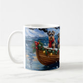 Mug Schnauzer Christmas Boat Holiday (Gauche)