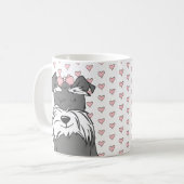 Mug Schnauzer coeurs mignons (Devant gauche)