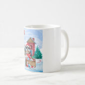 Mug Schnauzer dans une maison de Noël enneigée (Devant droit)