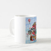 Mug Schnauzer dans une maison de Noël enneigée (Devant gauche)
