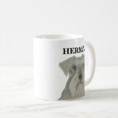 Mug Schnauzer d'argent gris personnalisé (Devant droit)