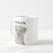 Mug Schnauzer d'argent gris personnalisé (Devant gauche)