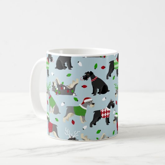 Mug Schnauzer de Noël (Devant gauche)