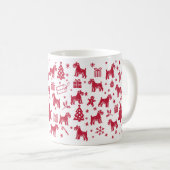 Mug Schnauzer Design de Noël (Devant droit)