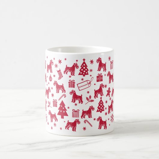 Mug Schnauzer Design de Noël (Centre)