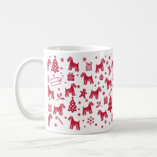 Mug Schnauzer Design de Noël (Gauche)