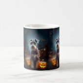 Mug Schnauzer d'Halloween avec la peur Citrouille (Centre)