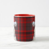 Mug Schnauzer Dog Lover Holiday Red Plaid Christmas (Centre)