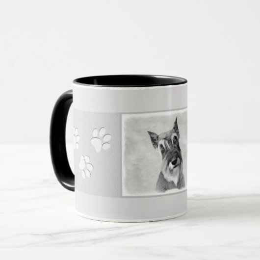 Mug Schnauzer (Giant) Peinture - Chien Art (Devant gauche)