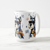 Mug Schnauzer Mec avec des Lunettes de Soleil (Devant droit)