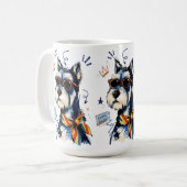 Mug Schnauzer Mec avec des Lunettes de Soleil (Devant gauche)