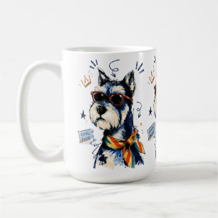 Mug Schnauzer Mec avec des Lunettes de Soleil