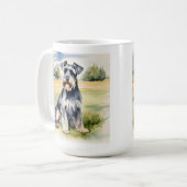 Mug Schnauzer miniature Aquarelle - Art Chien Imprimer (Devant gauche)