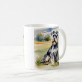 Mug Schnauzer miniature Aquarelle - Art Chien Imprimer (Devant droit)