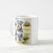 Mug Schnauzer miniature Aquarelle - Art Chien Imprimer (Devant gauche)