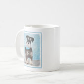 Mug Schnauzer (Miniature) Peinture - Chien original mi (Devant gauche)