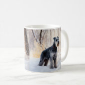 Mug Schnauzer Qu'il neige Noël (Devant droit)