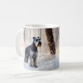 Mug Schnauzer Qu'il neige Noël (Devant gauche)