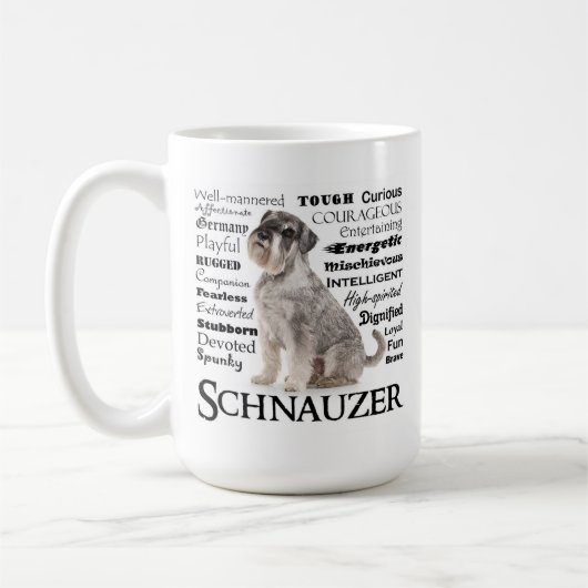 Mug Schnauzer Traits Musique (Gauche)