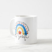 Mug School Supplies Rainbow Apple Teacher Appreciation (Devant gauche)