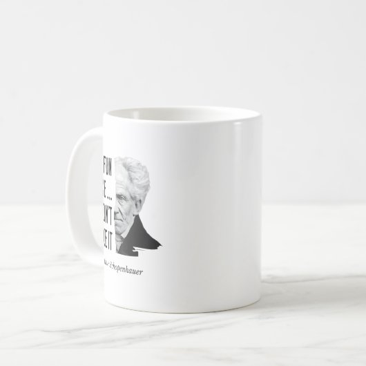 Mug Schopenhauer Quote Funny Philosopher Statement  (Devant gauche)