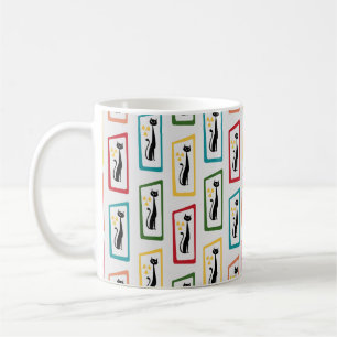 Mug Schrödinger's Cat Mid Century Moderne multicolore