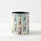 Mug Schrödinger's Cat Mid Century Moderne multicolore (Centre)